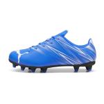 รองเท้าฟุตบอลของแท้ PUMA ATTACANTO FG/AG JR น้ำเงิน/ขาว
